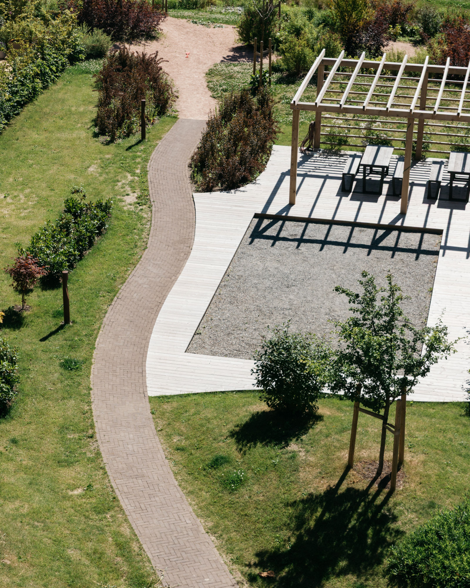 Pergola på uteområdet